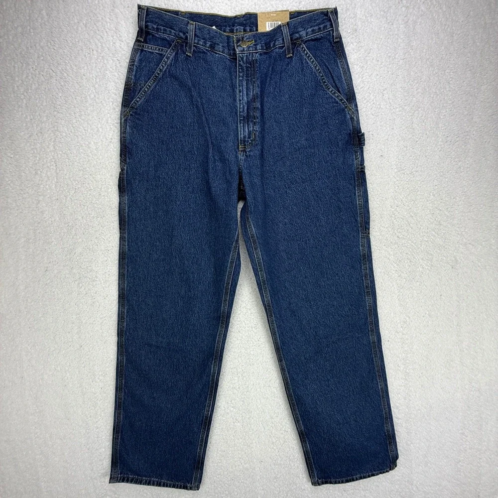Carhartt Loose Original Fit Dungaree Jeans Blue Mens 36x34 B13 DPS NWT NOS